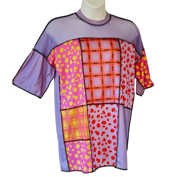 Free People The Ragged Priest Bug Dress Mini Patchwork OVERSIZED  Size Small - Picture 2 of 8